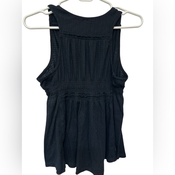 Free People Beach Bound Plunge Black Sleeveless Top - Picture 2 of 7